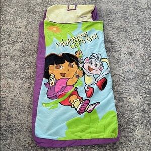 Vintage 2004 Dora the Explorer Marshmallow Ready Bed Sleeping Bag